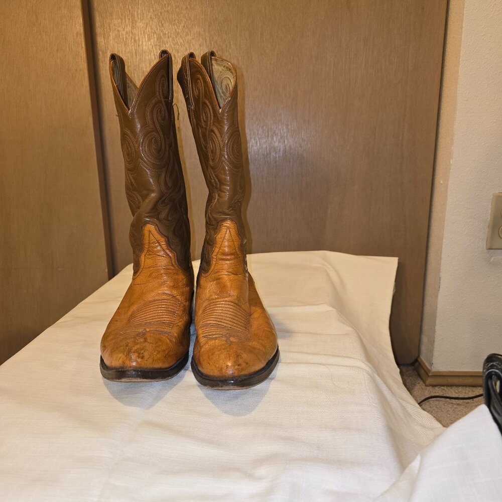 Tony Lama Cowboy Boots 11D Smooth Ostrich